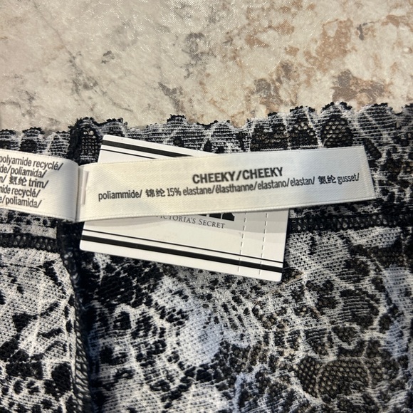 VS PINK HALLOWEEN PANTY Large Spiderwebs Lace Cheeky NWT - Picture 4 of 5